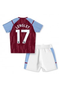 Fotbalové Dres Aston Villa Clement Lenglet #17 Dětské Domácí Oblečení 2023-24 Krátký Rukáv (+ trenýrky)